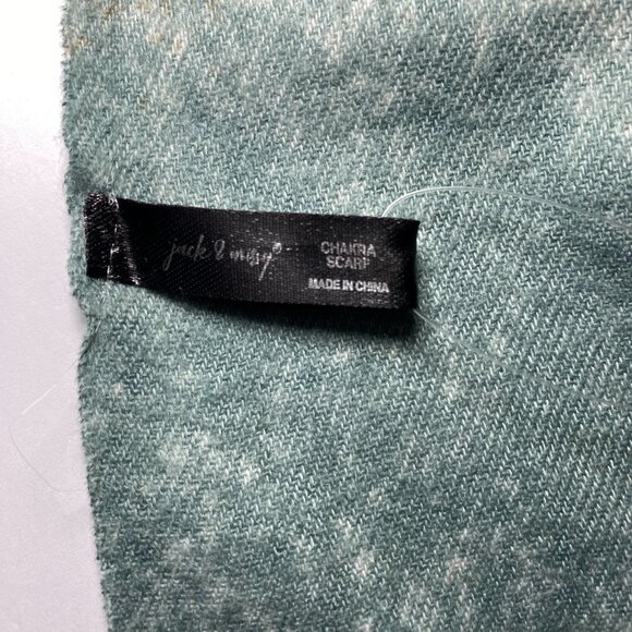 Jack & Missy Green and Gold Multicolor Chakra Scarf/Wrap with fringe - Picture 11 of 11